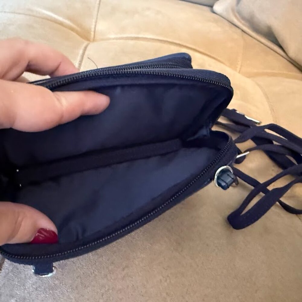 Vera Bradley Wallet Crossbody in Navy Blue GUC - Picture 5 of 10